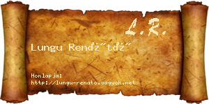 Lungu Renátó névjegykártya